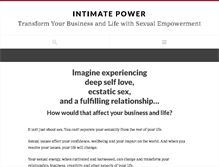 Tablet Screenshot of intimatepower.com